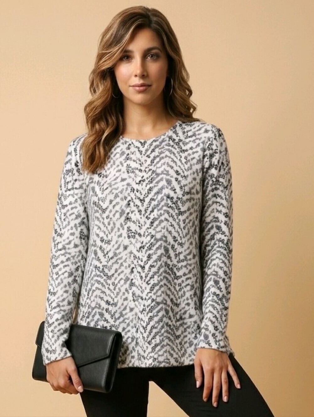 Croft& Barrow Blue and white sweater XXL Very soft material